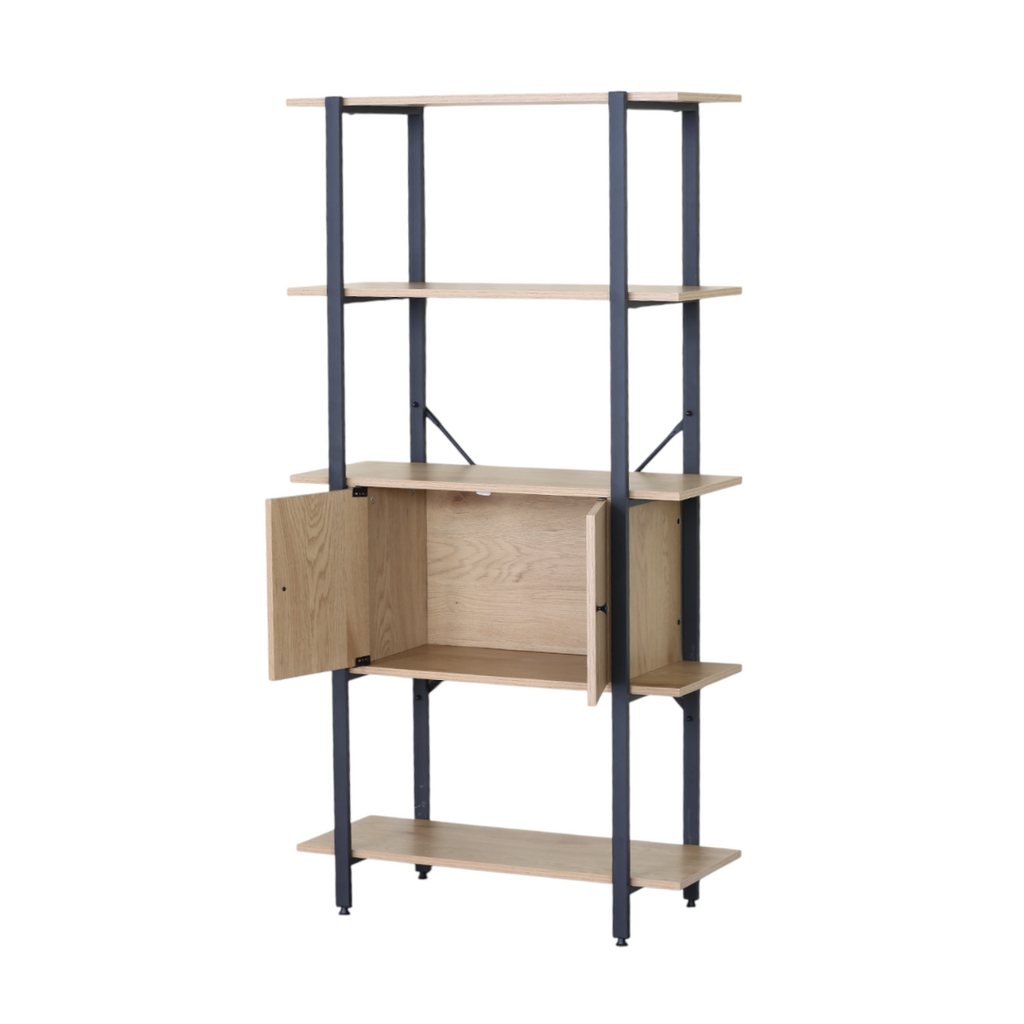 CARACS - Étagère 4 cases 2 portes 80x150 cm