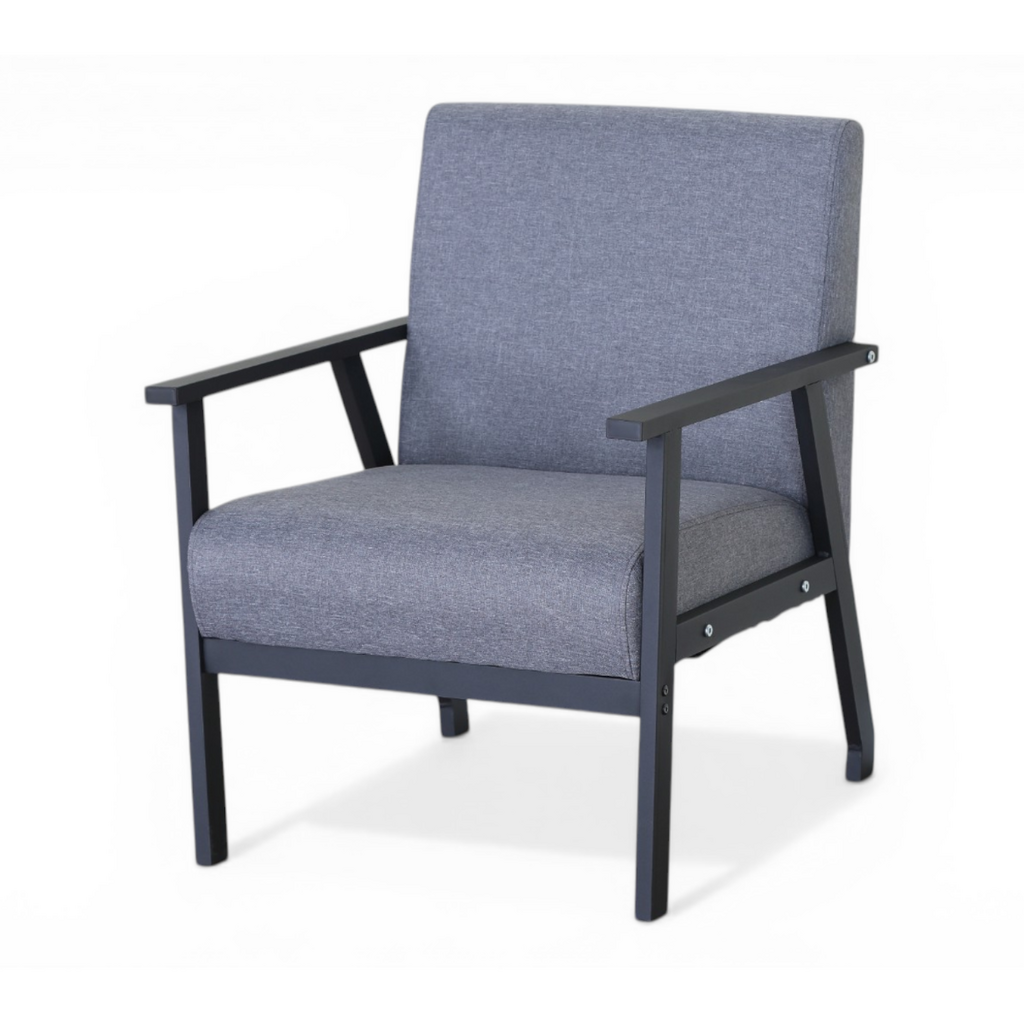 VALE - Fauteuil tissu gris