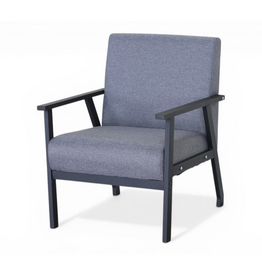 VALE - Fauteuil tissu gris