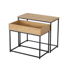 FLOOD - Duo de tables basses 60x50 cm et 55x45 cm