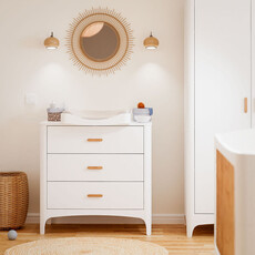 NEREE - Box à langer neige 77x55x9 cm (hors commode)