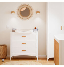 NEREE - Box à langer neige 77x55x9 cm (hors commode)