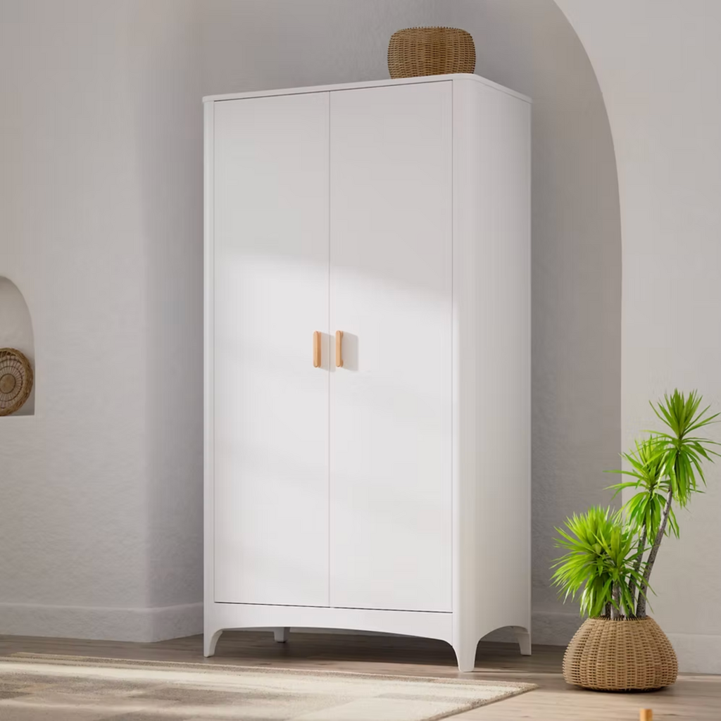 NEREE - Armoire 2 portes Neige 101x58x190 cm