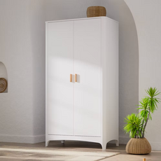 NEREE - Armoire 2 portes Neige 101x58x190 cm
