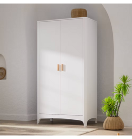 NEREE - Armoire 2 portes Neige 101x58x190 cm