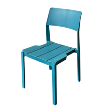 Chaise de table en résine dossier courbe