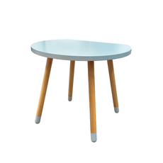 Table ronde pour enfant MDF + Hêtre 60x60x50 Cm Bleu