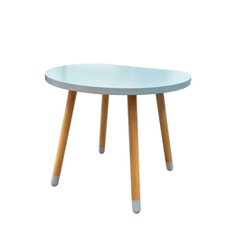 Table ronde pour enfant MDF + Hêtre 60x60x50 Cm Bleu