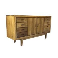 Buffet 2 portes 8 tiroirs en teck 150x45x80 Cm WB