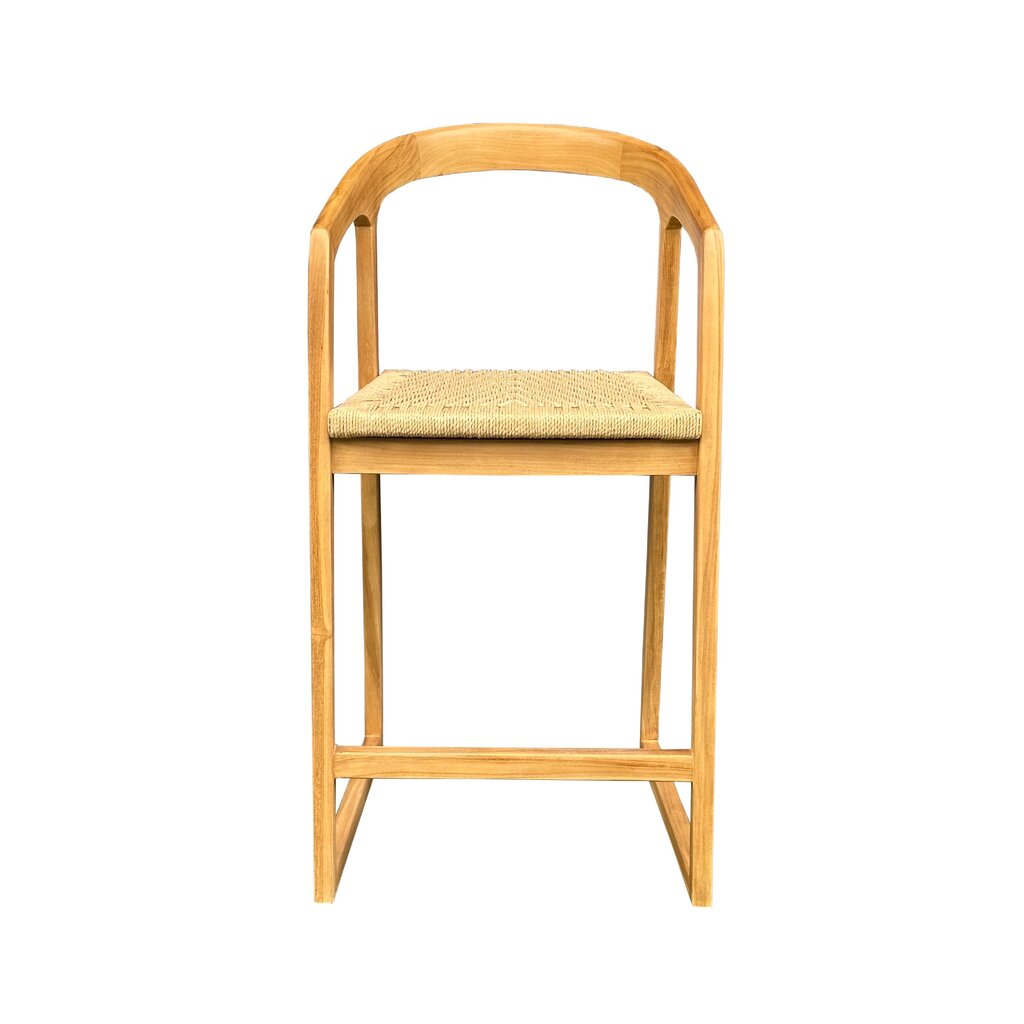 OLIVIA - Chaise de bar en teck assise 68cm