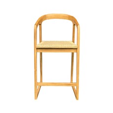 OLIVIA - Chaise de bar en teck assise 68cm