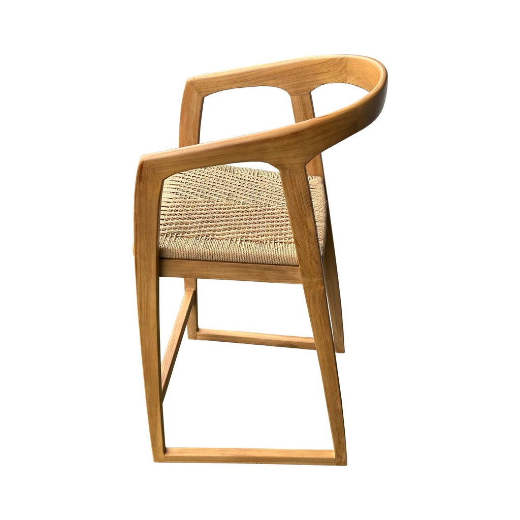 OLIVIA - Chaise de bar en teck assise 68cm