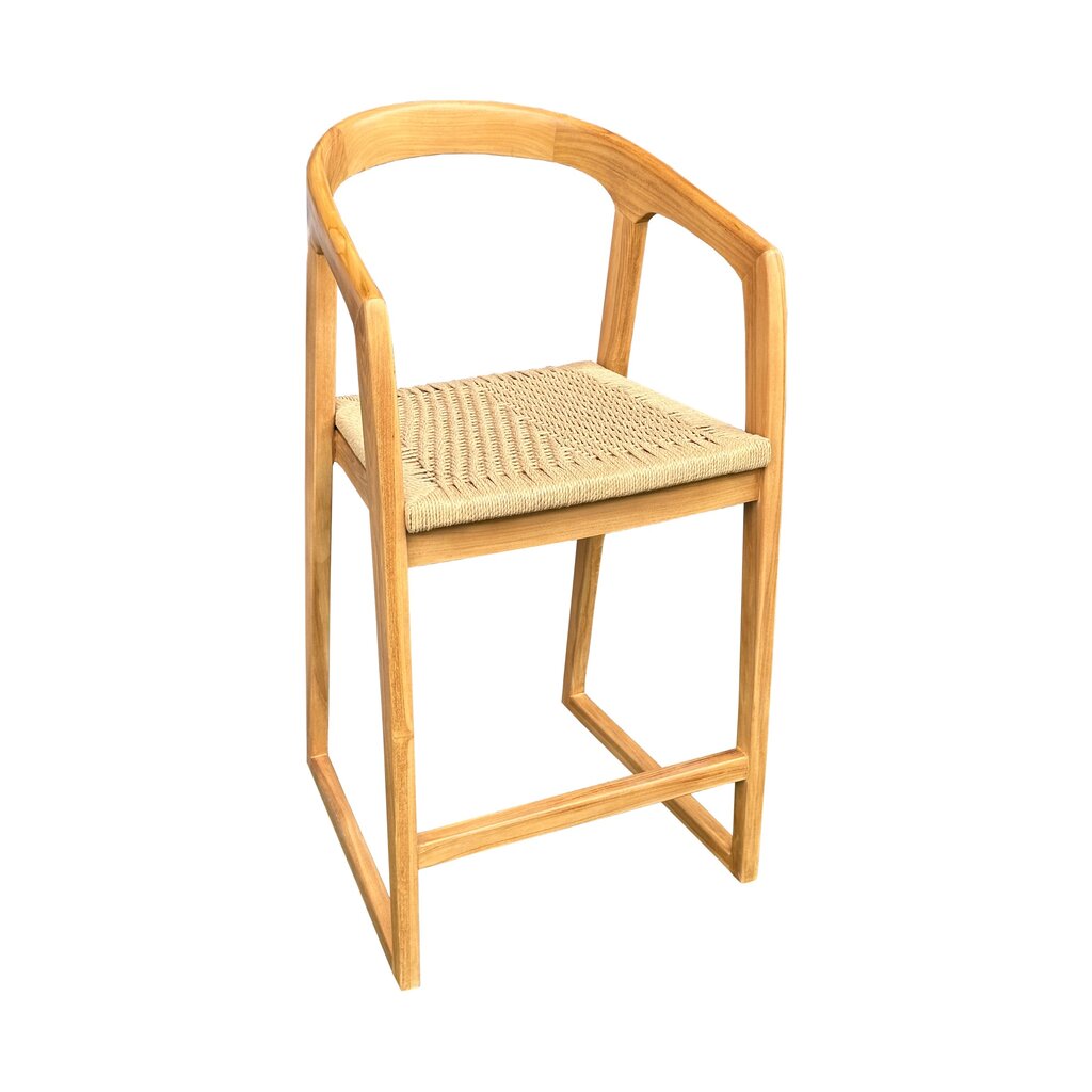OLIVIA - Chaise de bar en teck assise 68cm