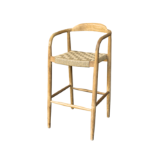 EVORA - Chaise de bar en teck premium