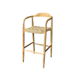 EVORA - Chaise de bar en teck premium