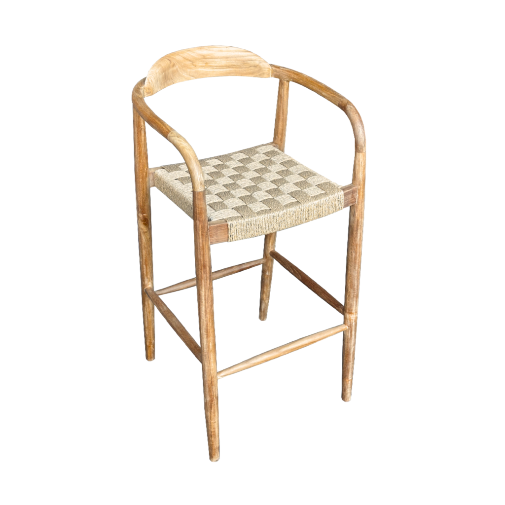 EVORA - Chaise de bar en teck premium