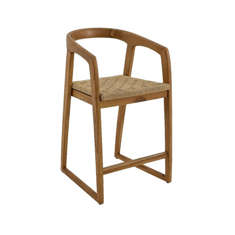 OLAF - Chaise de bar en teck