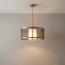 Monarque LYON - Suspension en métal bronze 50x70 cm