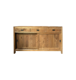 Buffet en teck 3 tiroirs 2 portes coulissantes 180x48x100 Cm WB