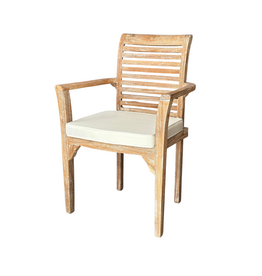 Chaise empilable avec accoudoirs et coussin Cérusé (BT-091)