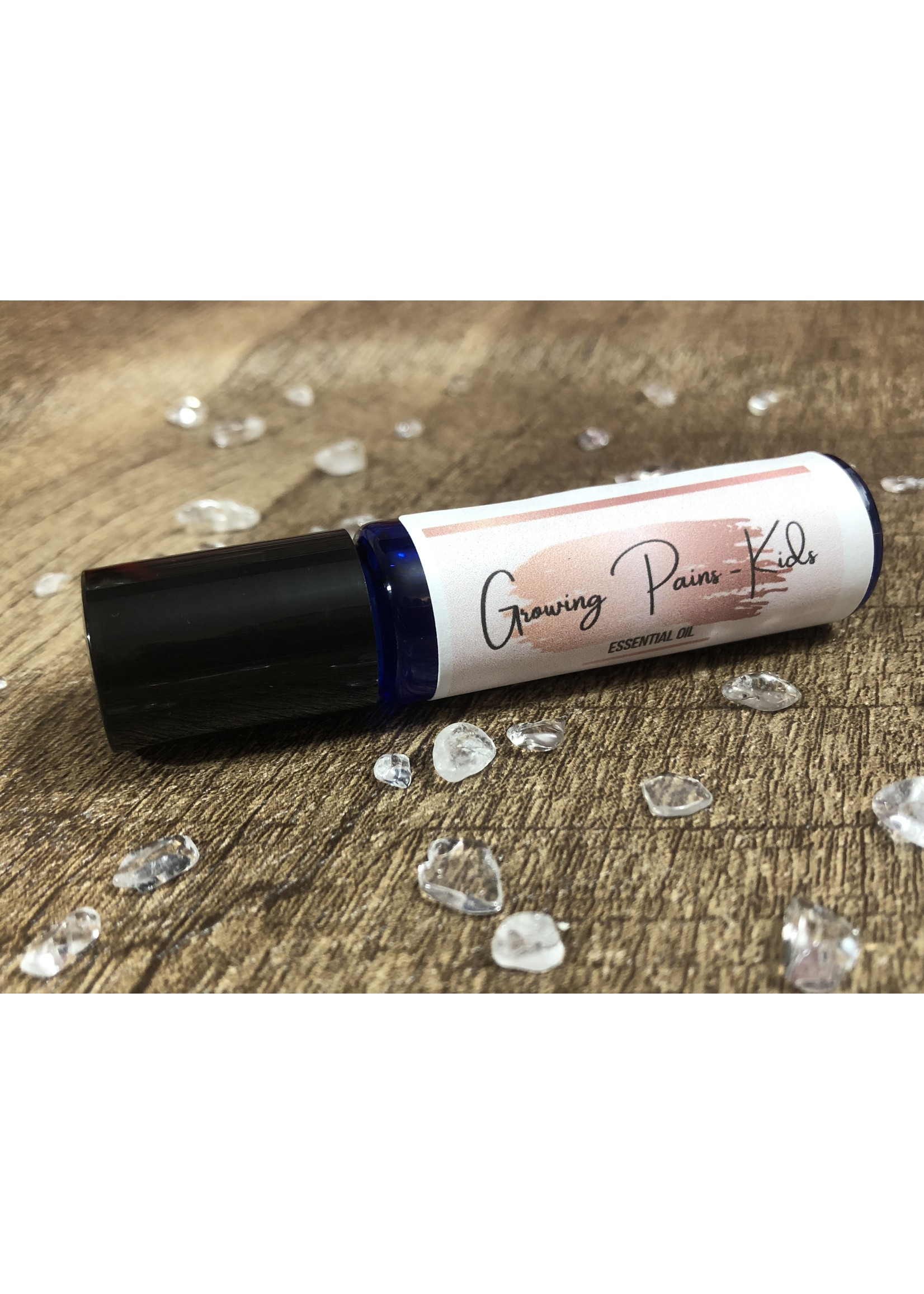 Growing Pains - Kids Essential Oil Roll-on w/ Clear Quartz Crystals