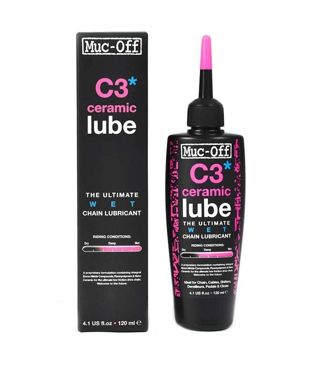 Lubrifiant à chaîne C3 Wet Ceramic (120ml) de Muc-Off