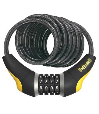Onguard OnGuard Doberman 8031 Coil Cable w/ Combination Lock (12mm x 185cm)