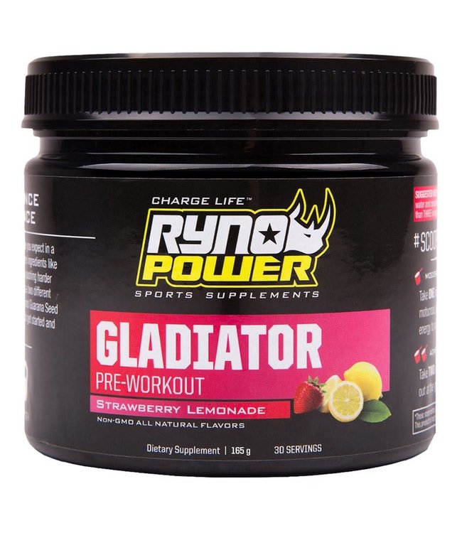 Poudre Gladiator Pre-Workout Drink Mix Fraise/Limonade 30 Portions
