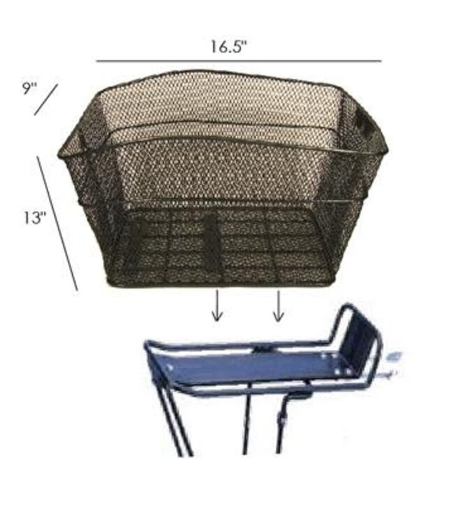 Babac Rear Carrier Top Mount Steel Basket Black