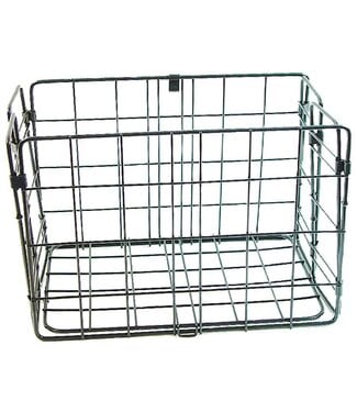 WALD WALD  #582 Rear Folding Basket Black 12.75''x 7.25''x 8.5''