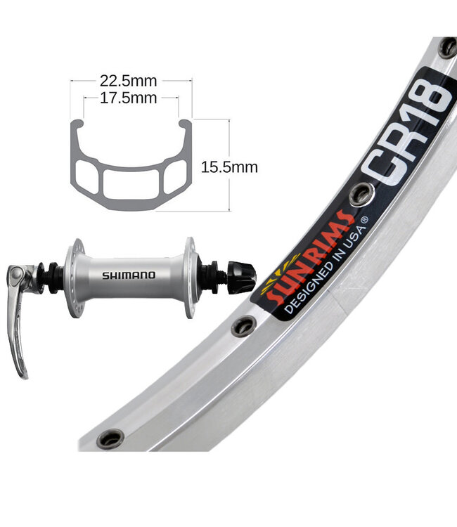 SUN Ringle 700C CR-18 SILVER + FRONT / ALIVIO QR