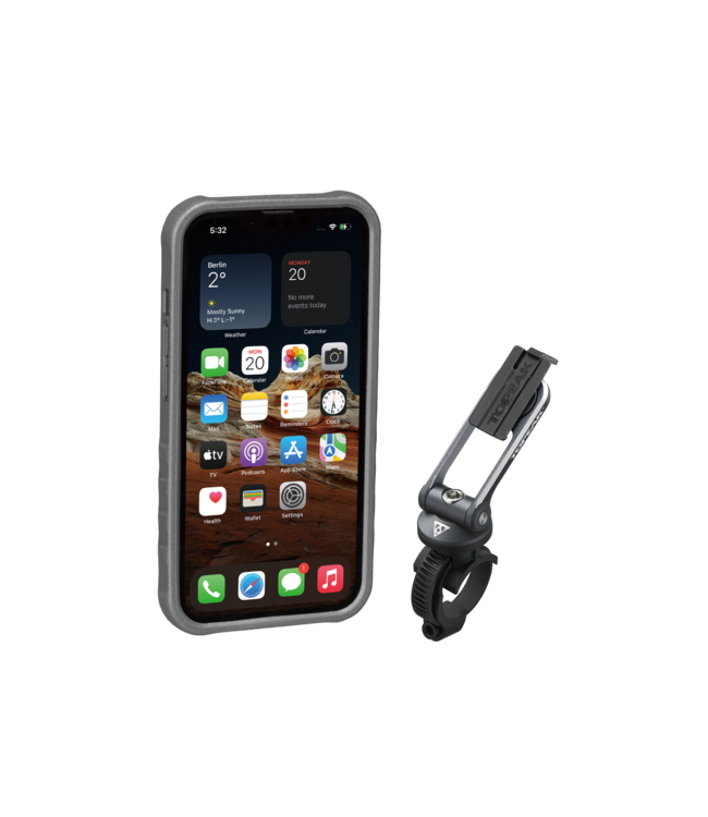 TOPEAK RIDECASE 13 W/ MOUNT BLACK/GREY