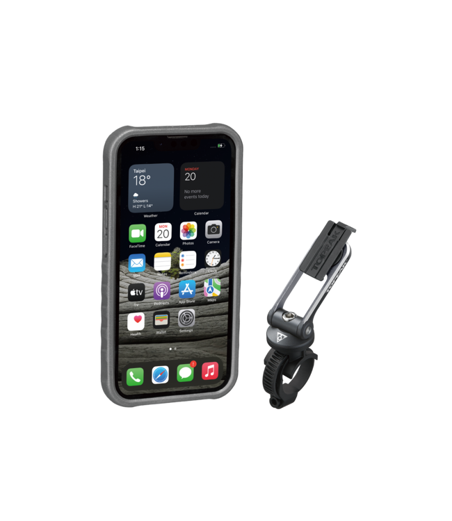 TOPEAK RIDECASE 13 PRO W/ MOUNT BLACK/GREY