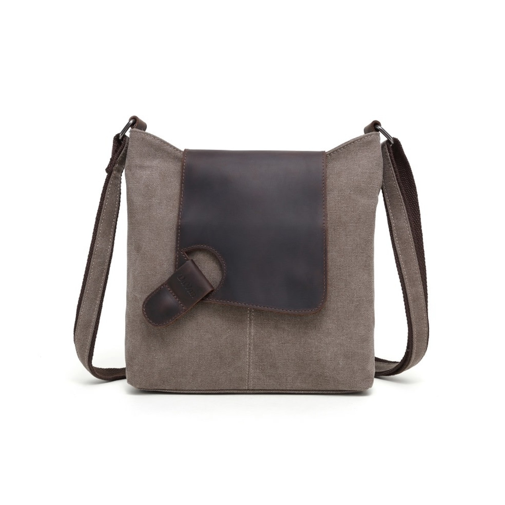 Davan Designs Bag Shoulder Brown w Leather Flap