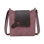 Davan Designs Bag Shoulder Burgundy w Leather Flap