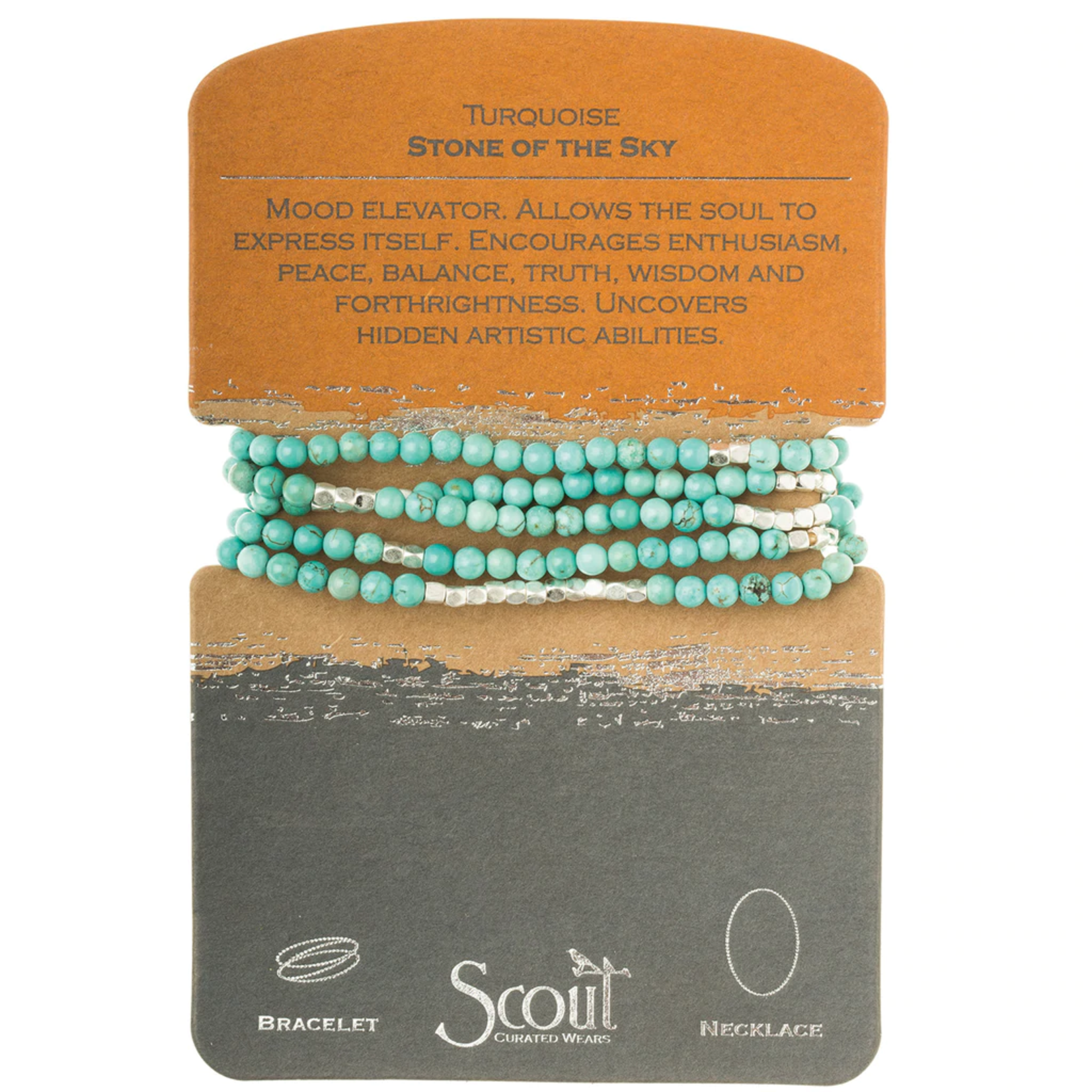 Scout Wrap Bracelet/Necklace Turquoise - Stone of Sky