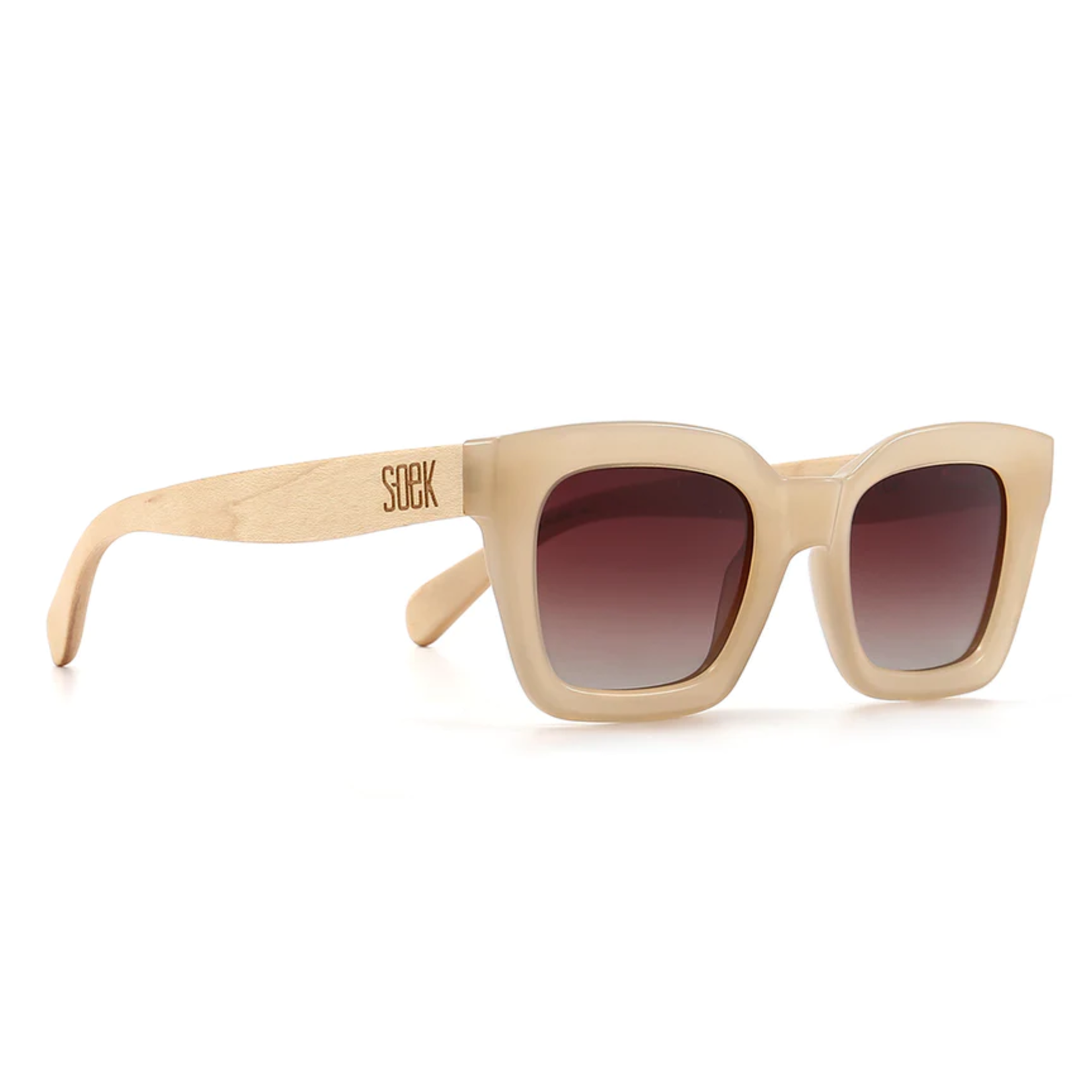 Soek Sunglasses Nude w White Maple Arms - Zahra