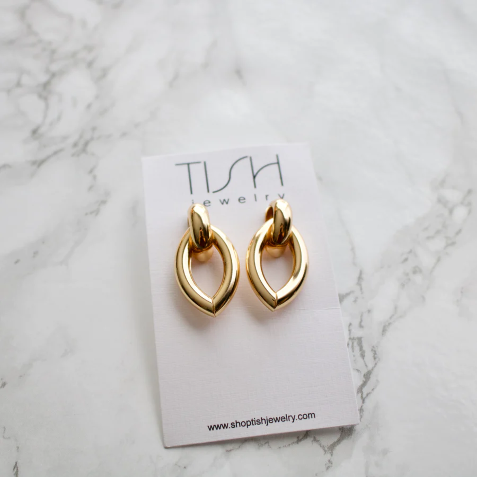 Tish Jewelry Earrings Gold Geometric Stud