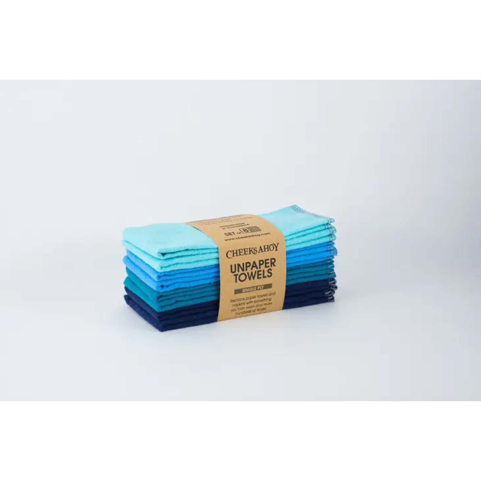 Cheeks Ahoy Unpaper Towel Shades of Blue 8-pack