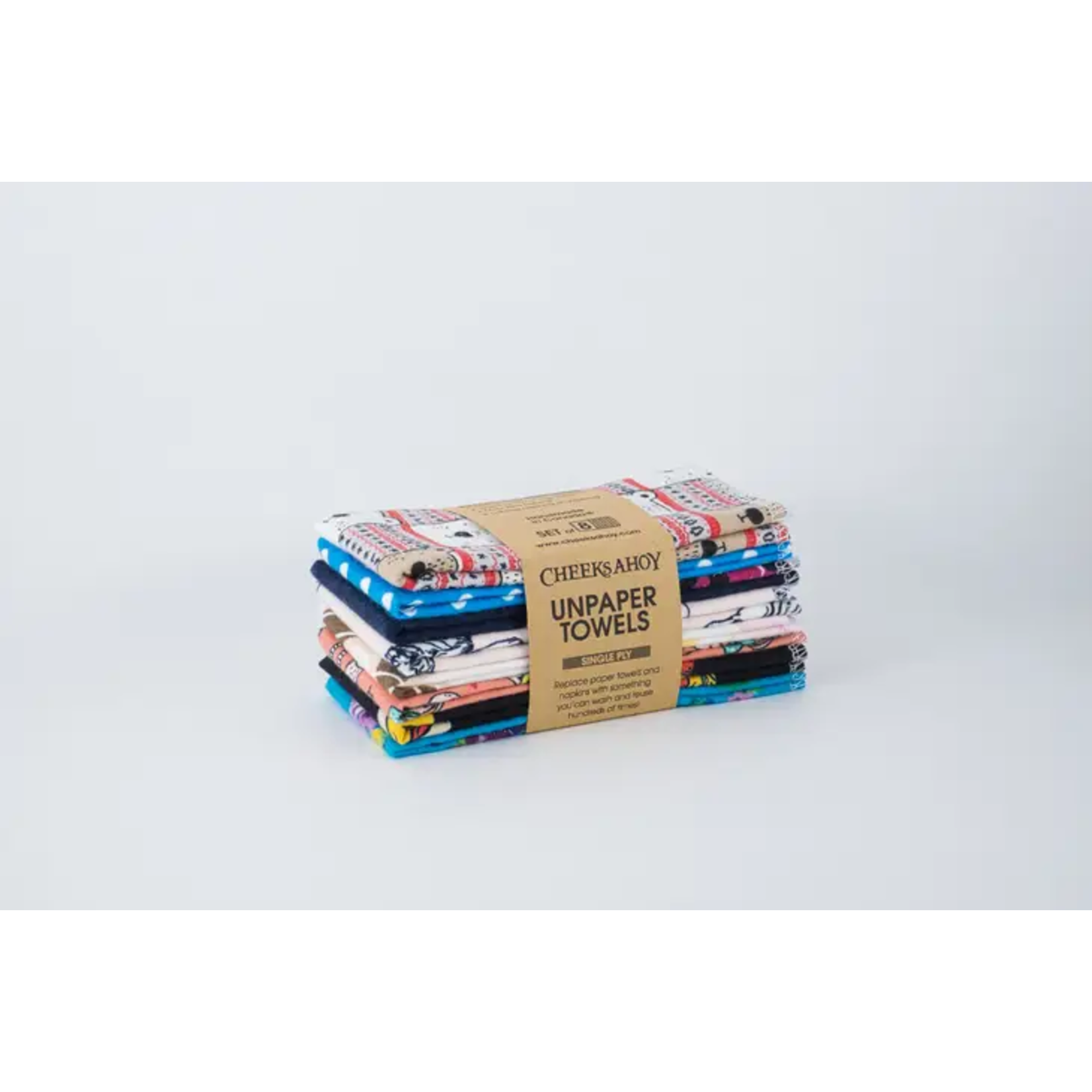 Cheeks Ahoy Nonpaper Towel Fun Mixed Prints 8-pack