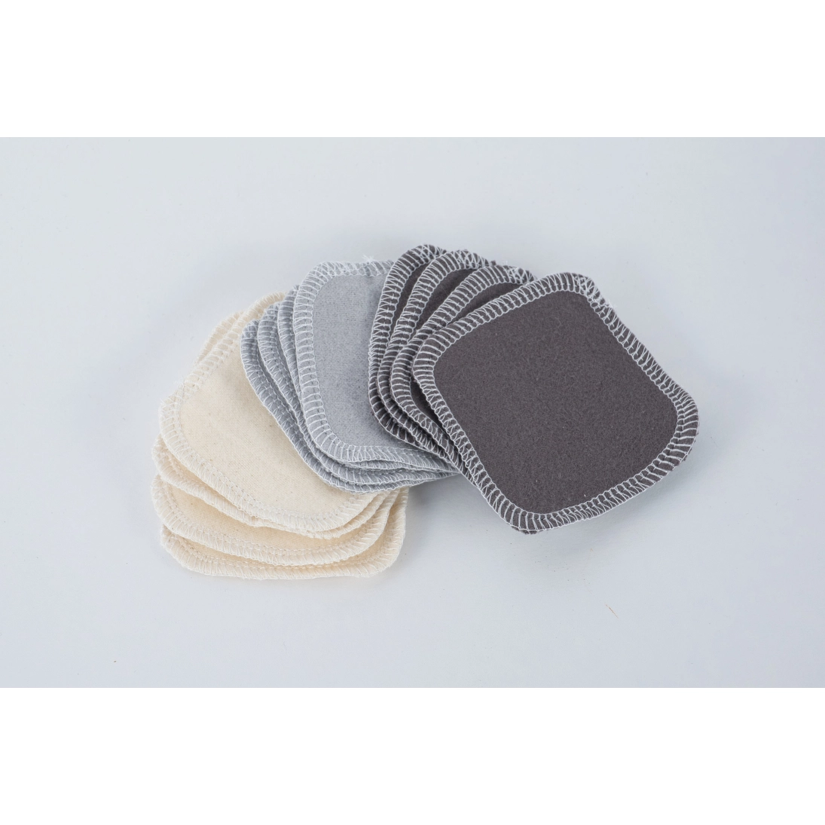Cheeks Ahoy Reusable Facial Rounds Charcoal Grey Neutral w Laundry Bag