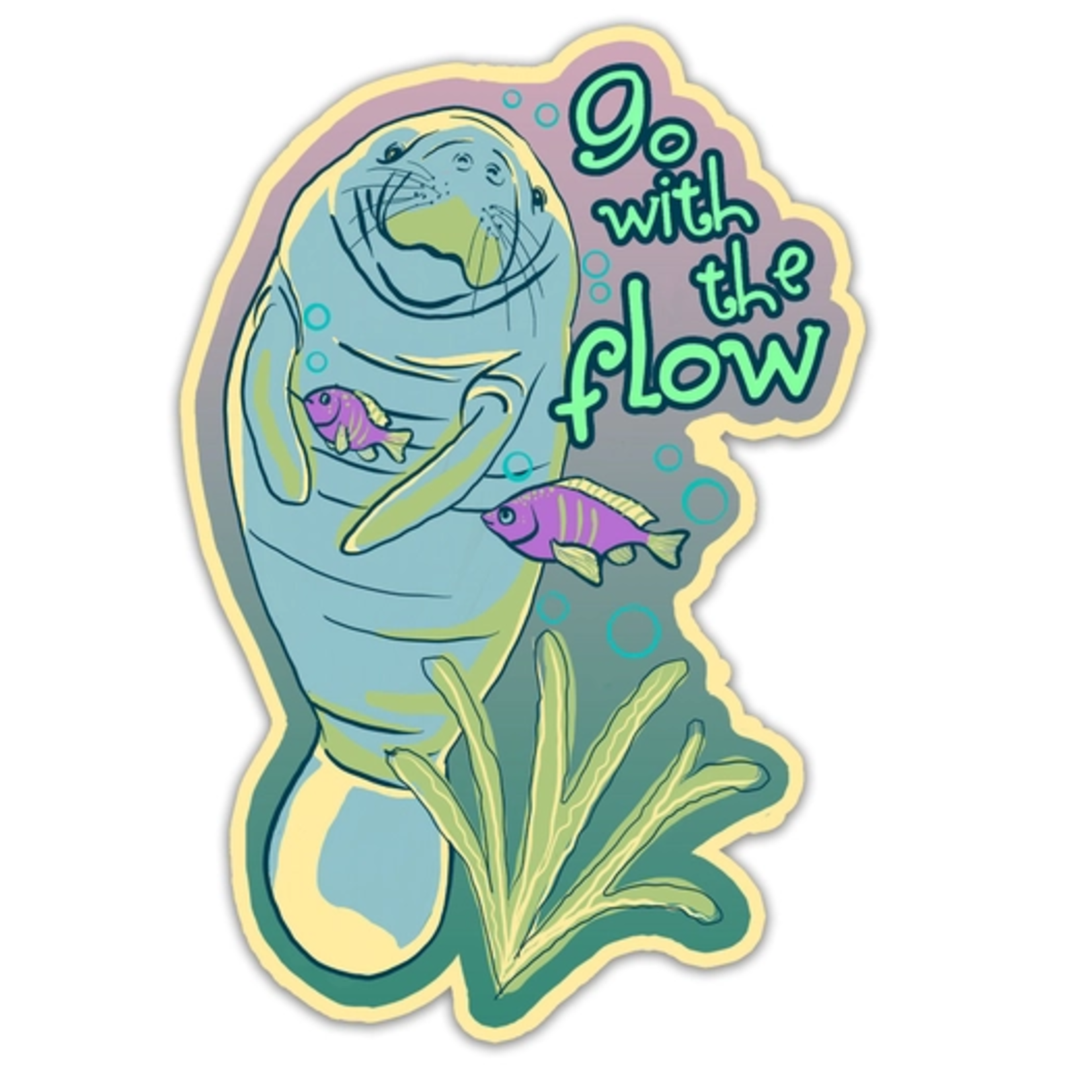 Sticker - Manatee Go with the Flow