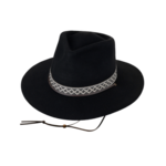 Hat Black Wide Brim Phoenix - Small