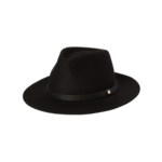 Hat Black Wool Safari Med - Kallie