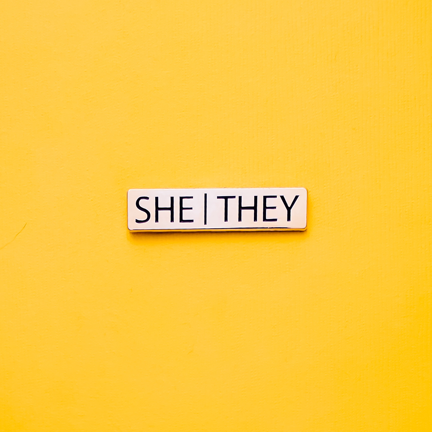 She/They Pronoun Pin