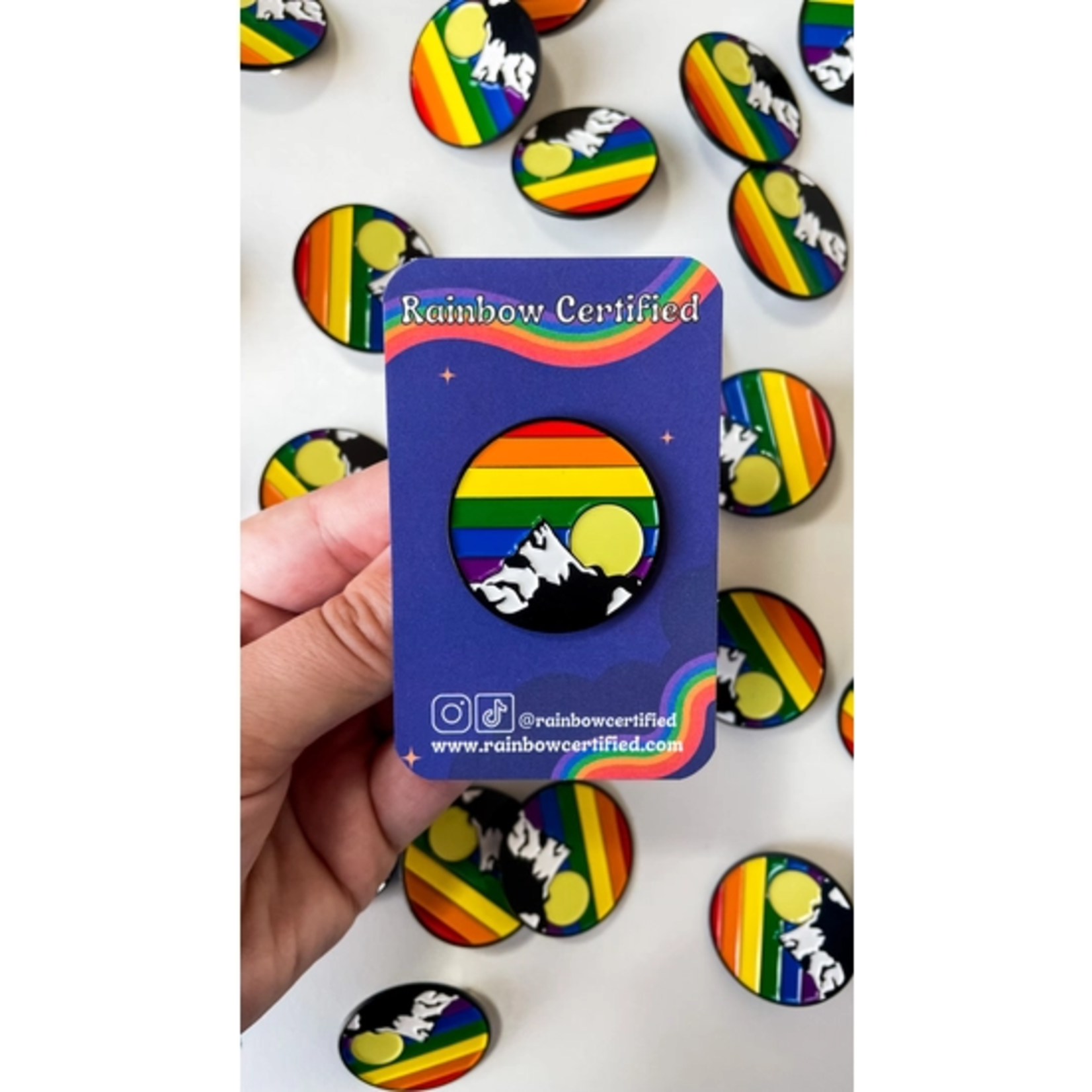 Enamel Pin - Rainbow Mountain Sunrise