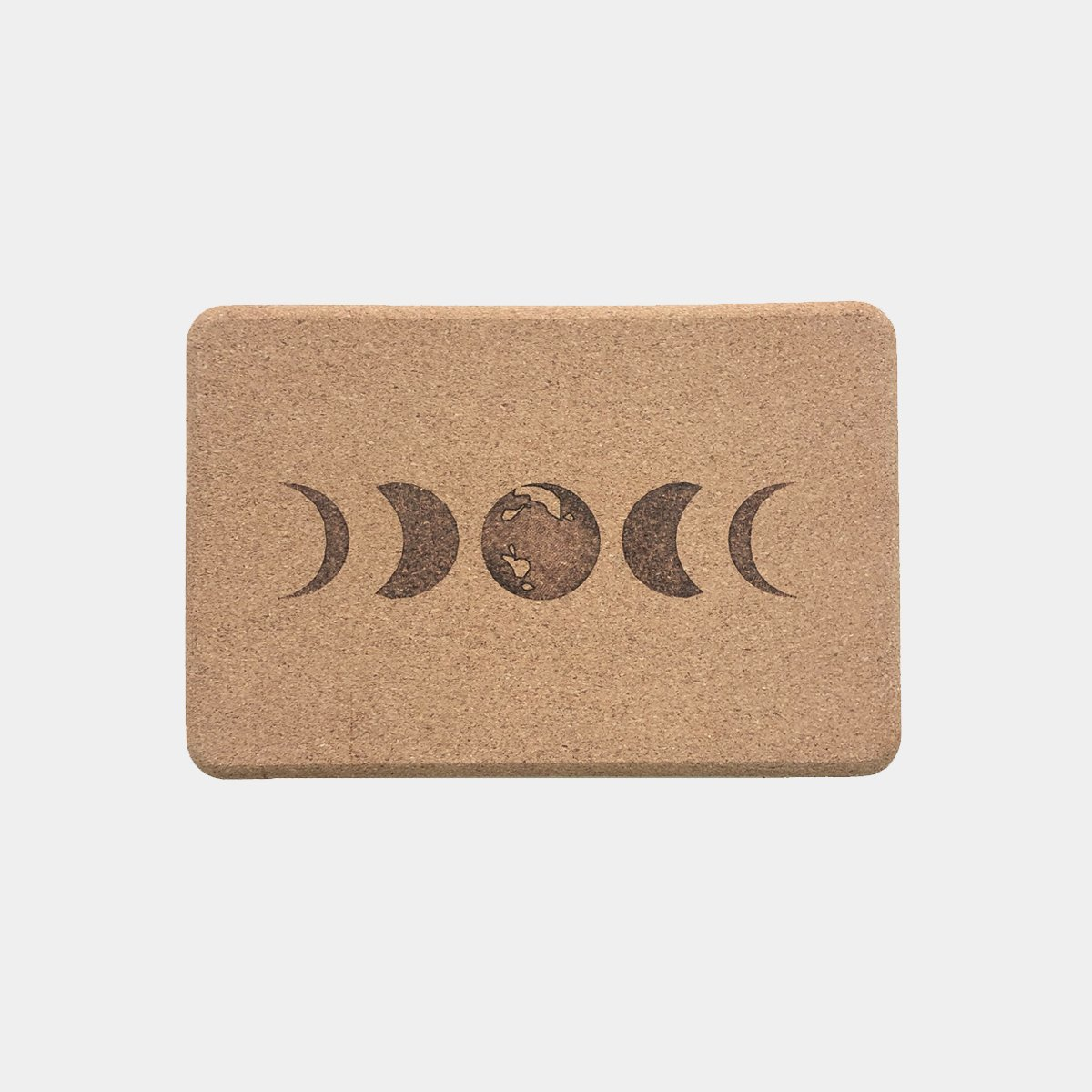 Cork Yoga Block - Moon Phases - Copper Alley Gift Boutique