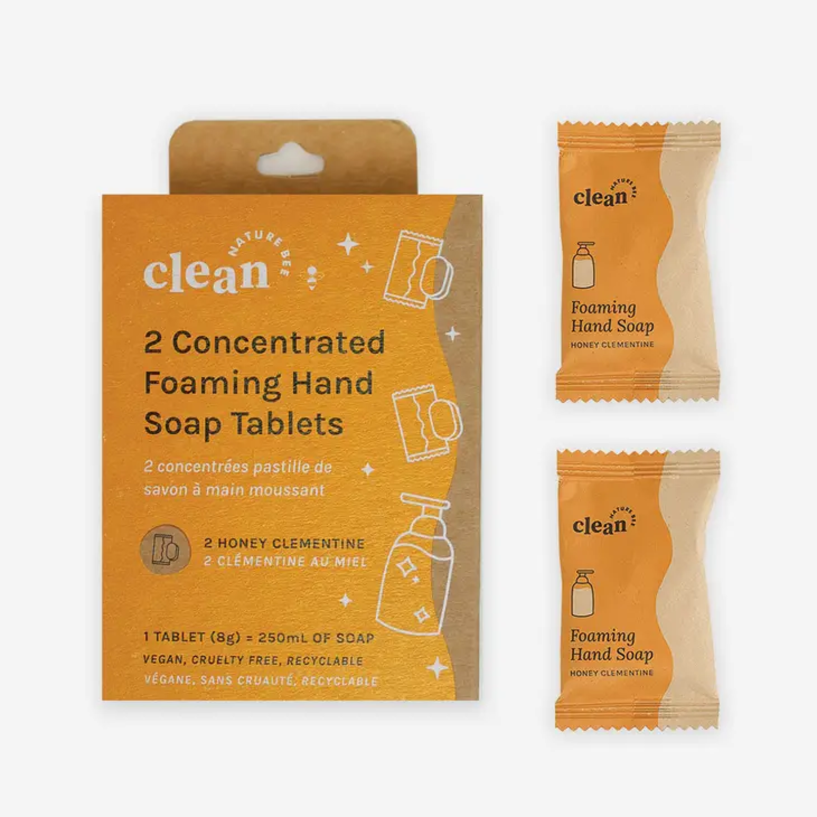 Concentrated Foaming Hand Soap Tablets - Honey Clementine
