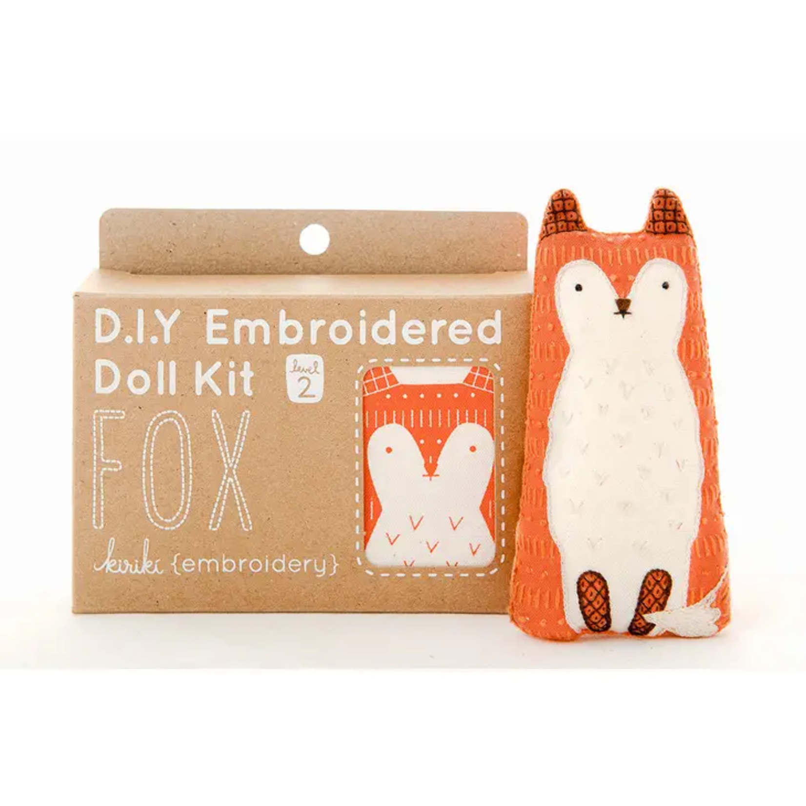 Fox Embroidered Doll Kit - Level 2