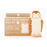 Barn Owl Embroidered Doll Kit - Level 3